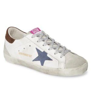 Golden Goose SUPERSTAR WHITE LEATHER/BLUE SUEDE